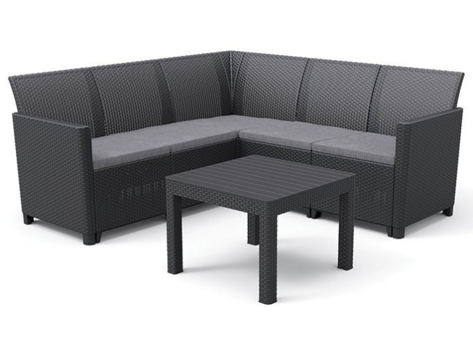 CLAIRE 5 SEAT CORNER set - grafit