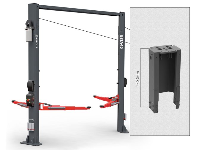 SET Dvousloupový zvedák BETA45 + prodloužení sloupů 600 mm