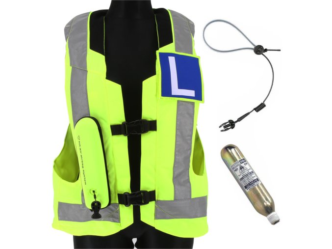 Hit-Air MLV 2 airbag vesta žlutá reflexní pro autoškoly (Velikost vesty Medium (S-XL))