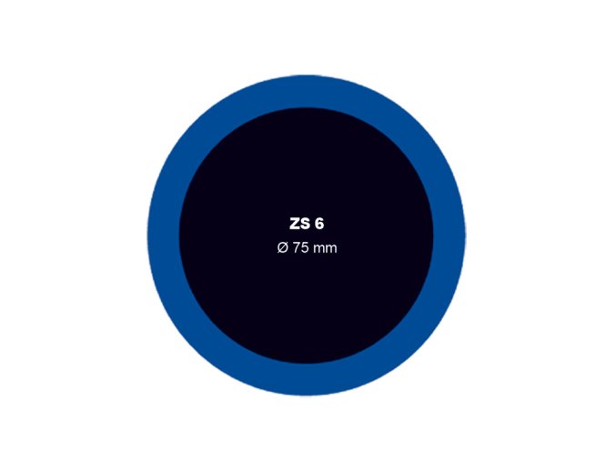 Záplata ZS 6 na opravu duší - průměr 75 mm