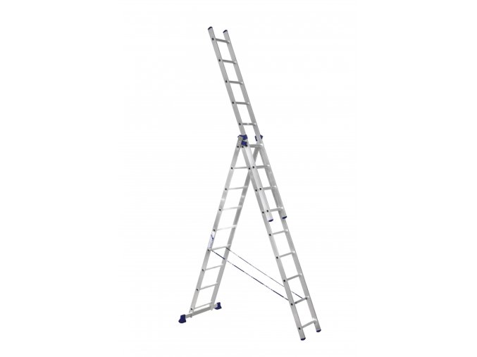 5757 alumet univerzalni 3 dilny zebrik 3x9 pricek 44 x 9 x 253 cm max 150 kg zaruka 5 let