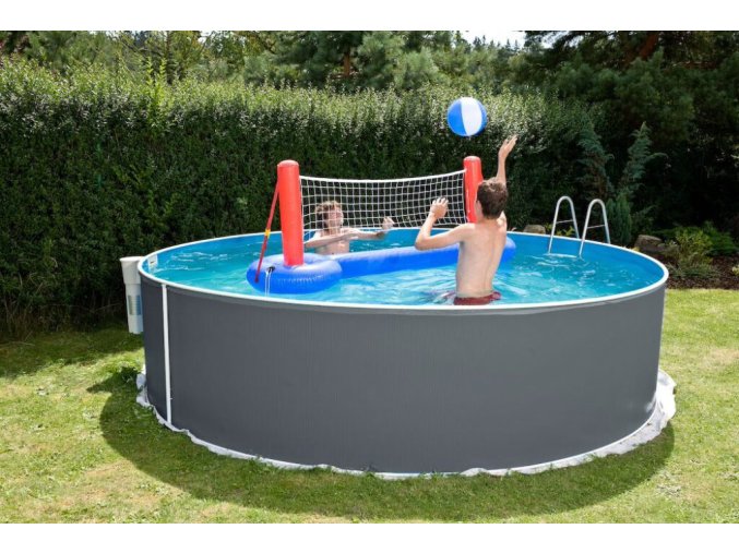 Bazén Marimex Orlando 3,66x0,91 m s příslušenstvím - motiv šedý