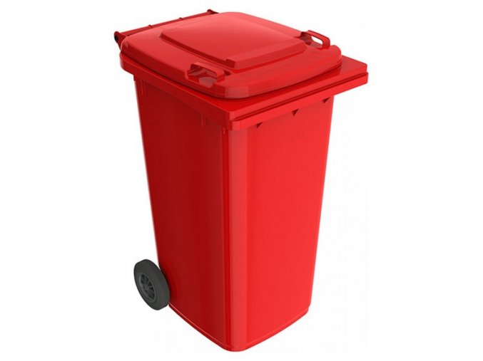 Plastová popelnice 240 l, červená