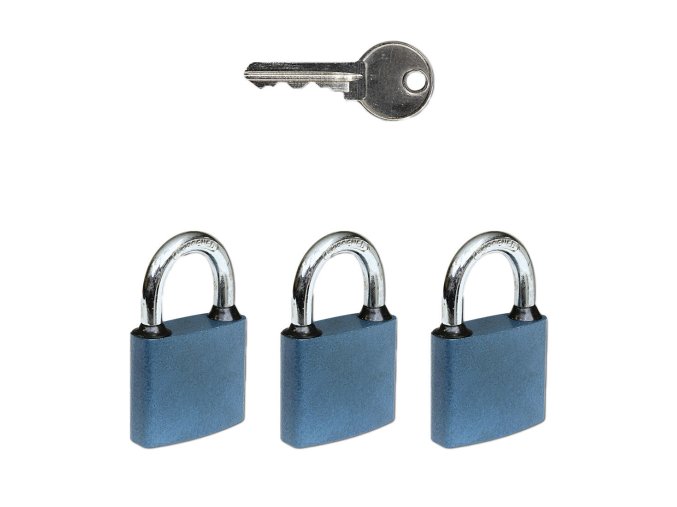 zámek visací OVAL.45 SET 3 zámků na SU 6kl.
