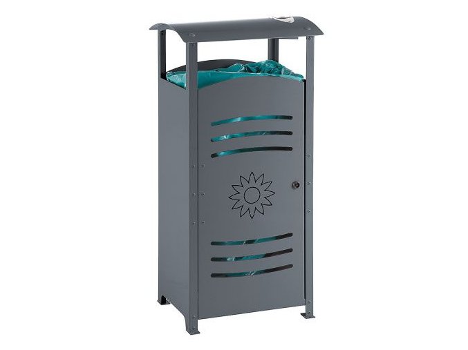 vyr 44527369 1 robustni ocelovy odpadkovy kos s popelnikem sedy