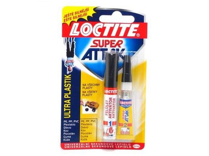 lepidlo vteřinové 2g + 4ml aktivátor ULTRA PLASTIC