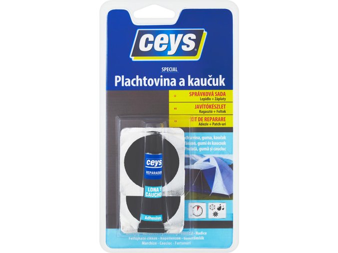 lepidlo na placht.a kaučuk 7ml + 4 záplaty CEYS