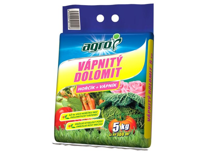 hnojivo Vápnitý dolomit 5kg AGRO