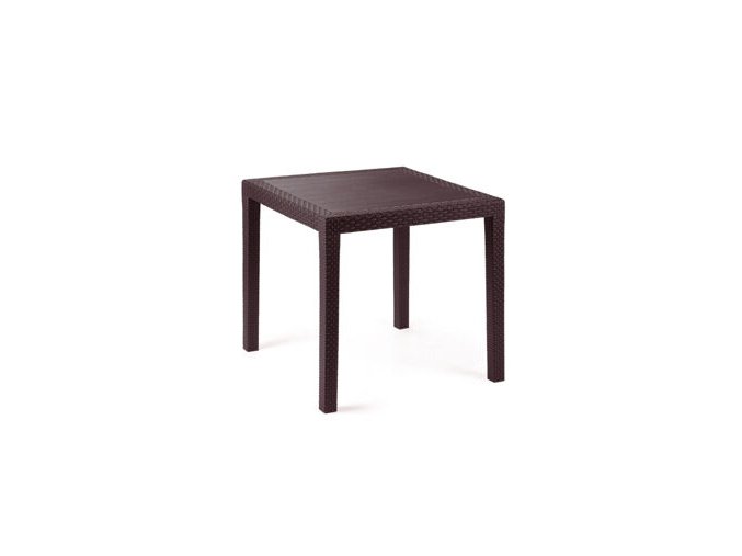 8136 mega plast plastovy stul ratan lux 73 x 75 5 x 75 5 cm vhodny k zidlym bella a ratan lux wenge