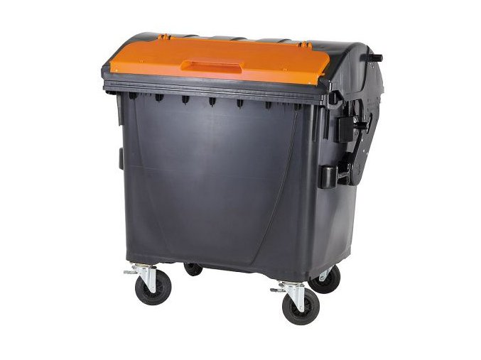 Plastový kontejner 1100 litrů černo-oranžový V/V