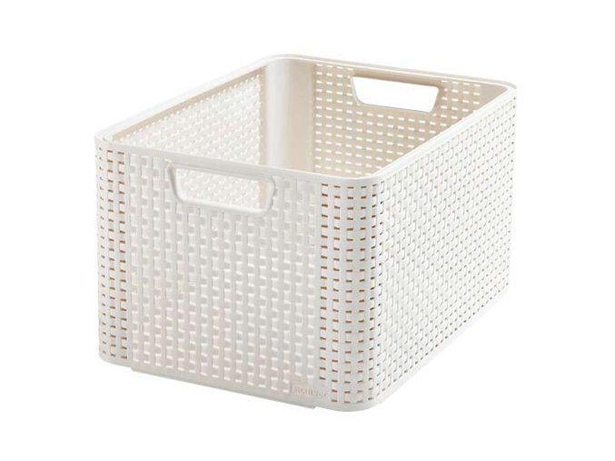 box úložný RATTAN 43,6x33x23cm (L), STYLE2, PH KRÉM