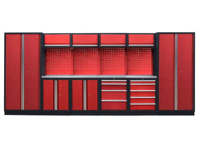 Kvalitní PROFI RED dílenský nábytek - 4535 x 495 x 2000 mm - RTGS1300BB2