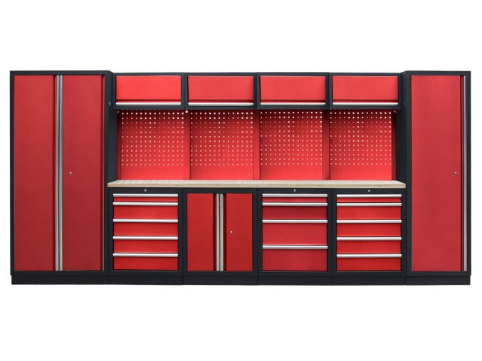 Kvalitní PROFI RED dílenský nábytek 4235 x 495 x 2000 mm - RTGS1300AD