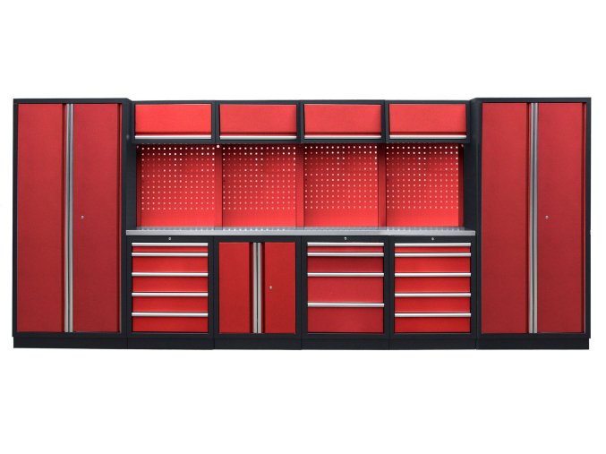 Kvalitní PROFI RED dílenský nábytek - 4535 x 2000 x 495 mm - RTGS1300AP