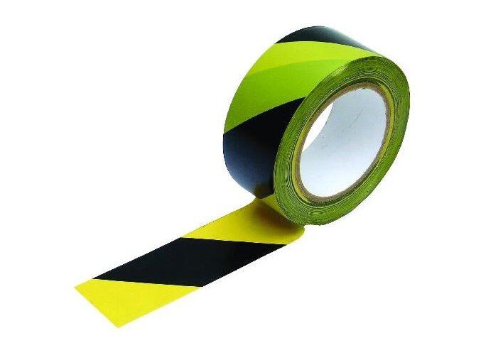 páska výstražná 48mmx33m ŽL-ČER samolepicí levá