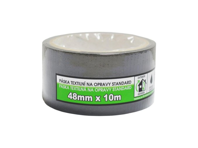 páska textilní na opravy STANDARD 48mmx10m ČER