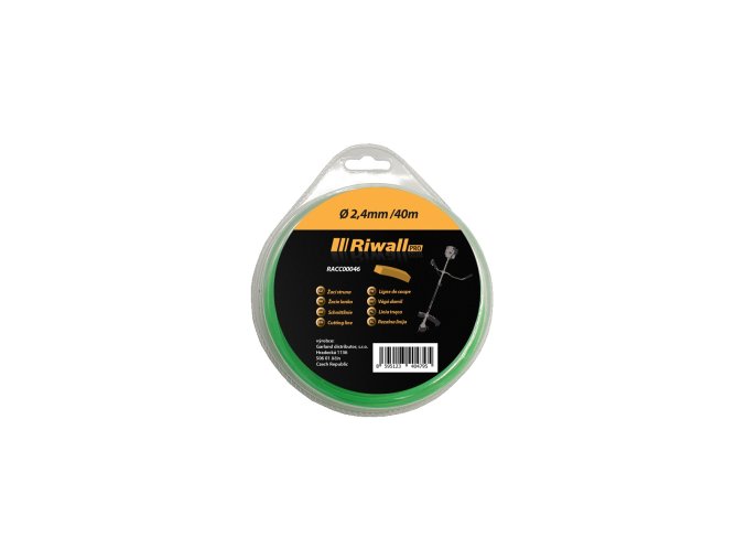 Riwall PRO Žací struna pr. 2,4mm, délka 40m, čtvercový průřez