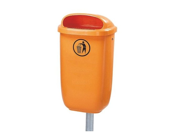 Plastový odpadkový koš 50 l. - oranžový