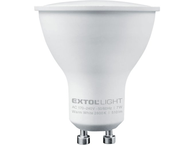 žárovka LED reflektorová, 510lm, 7W, GU10, teplá bílá
