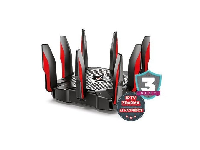 WiFi router TP-Link Archer AX11000 WiFi 6 AP, 8 x GLAN, 1x GWAN, USB C a 3.0/ 1148Mbps 2,4/ 4804Mbps 5GHz, OneMesh