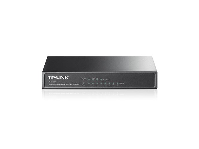 Switch TP-Link TL-SF1008P 8x LAN, 4xPoE, 57W, kov