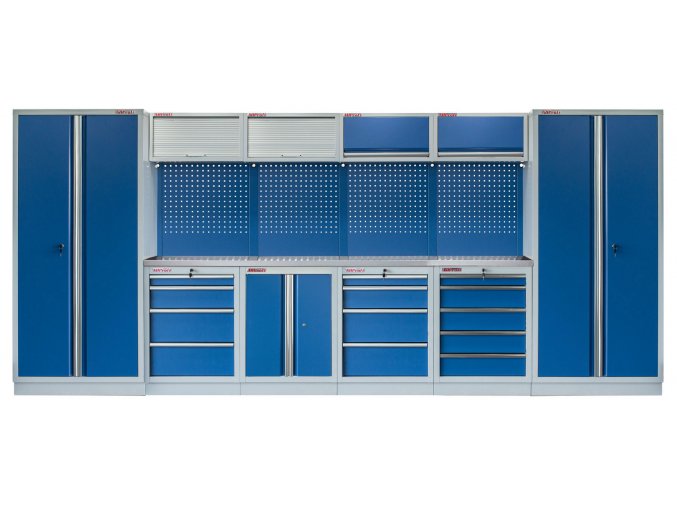 Kvalitní PROFI BLUE dílenský nábytek - 4535 x 2000 x 495 mm - MTGS1300A11