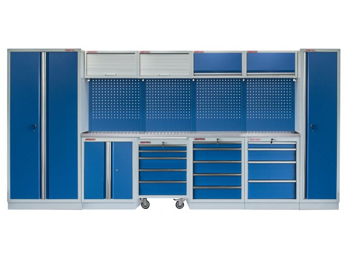Kvalitní PROFI BLUE dílenský nábytek 4235 x 495 x 2000 mm - MTGS1300VZ4