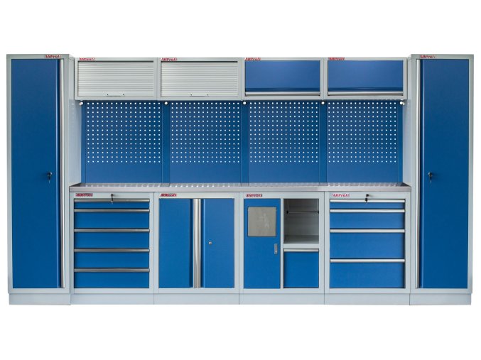 Kvalitní PROFI BLUE dílenský nábytek 3920 x 495 x 2000 mm - MTGS1301AG