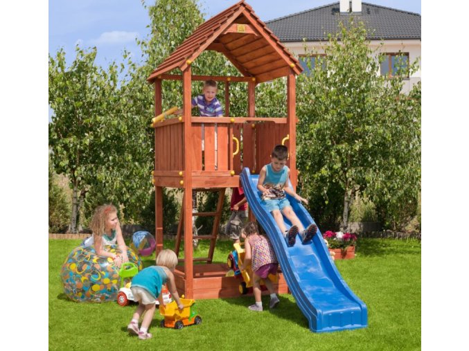 Dětské hřiště Marimex Play 001 + modrá skluzavka