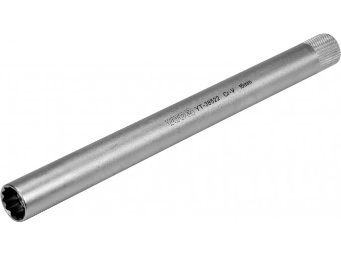 Nástrčný klíč na svíčky, prodloužený 250 mm, 16 mm - YT-38522