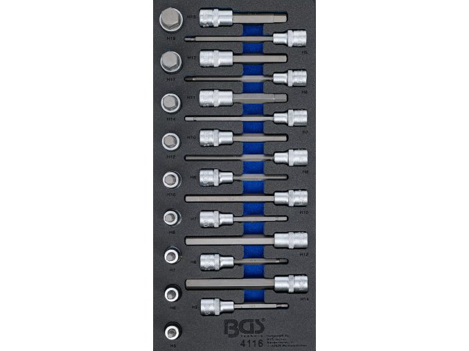 Sada nástrčných klíčů v pěnové výplni, Imbus, 1/2", 24 ks - B4116