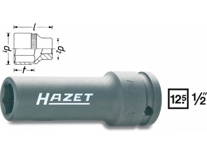Kovaný vnitřní nástrčný klíč 1/2" šestihranný 17mm HAZET 901SLG-17 - HA045723