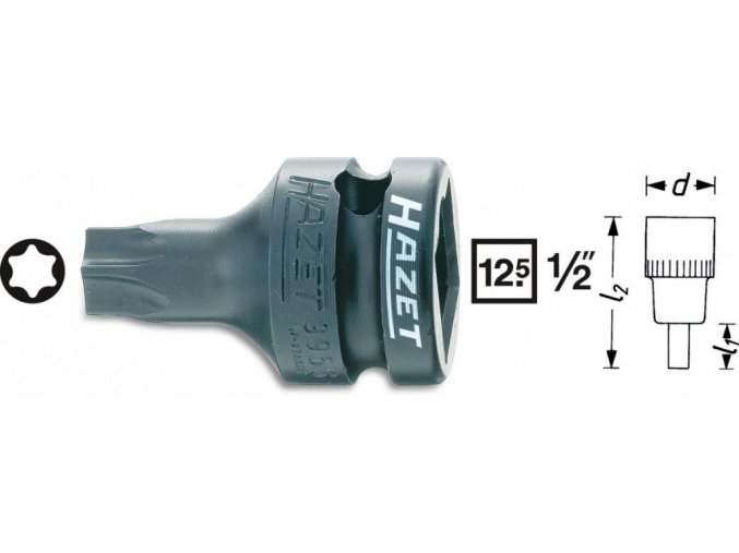 Nástrčná hlavice silová TORX® 1/2" 995S-T50 Hazet - HA047703