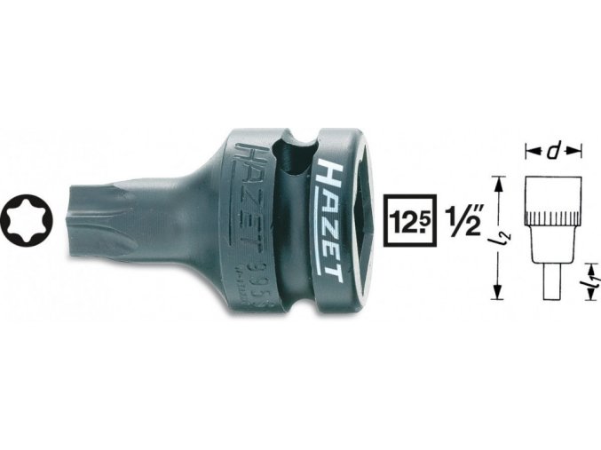 Nástrčná hlavice silová TORX® 1/2" 995S-T55 Hazet - HA047727