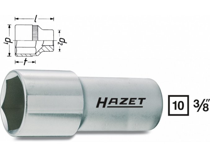 Nástrčný klíč na zapalovací svíčky 3/8" - HA040872 (880MGT)