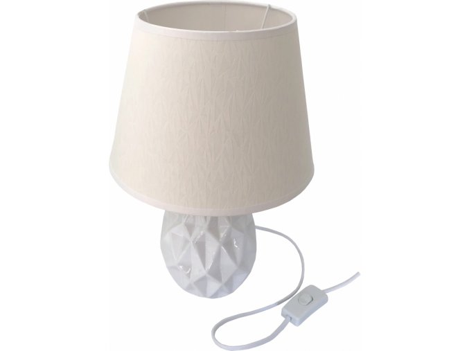 DUE ESSE, Stolní lampa bílé kosočtverce 32 cm