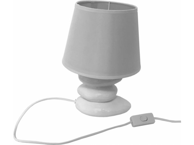 DUE ESSE, Stolní lampa bílé kameny 28 cm