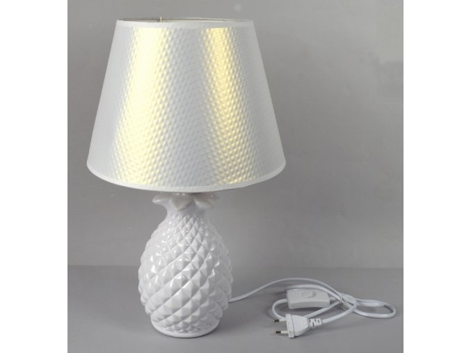 DUE ESSE, Stolní lampa ananas 40 cm, bílá