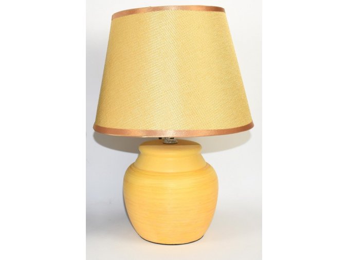 DUE ESSE, Žlutá stolní lampa 30 cm, keramika