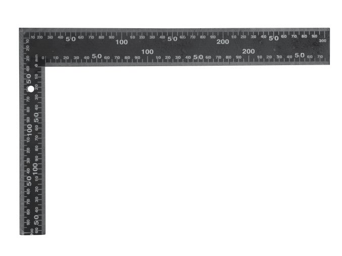 Úhelník truhlářský 400 x 600 mm černý