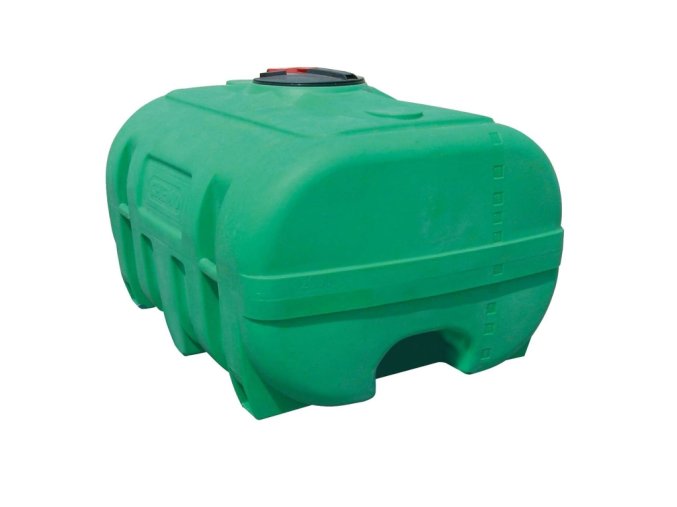 Plastová cisterna z PE s vlnolamem o objemu 3000 litrů, zelená(11513)