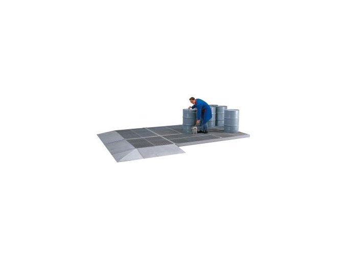 Záchytná podlaha kovová FS 55/13/13, 130x130x5,5 cm, pozinkovaná(11441)