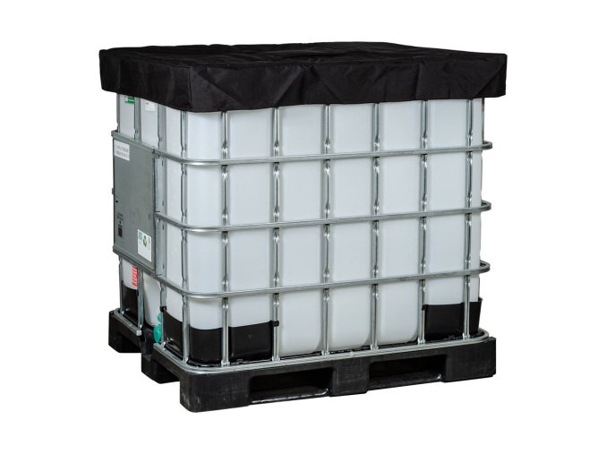 Izolační víko na IBC kontejner 1000 l, černé(HB-119861D)