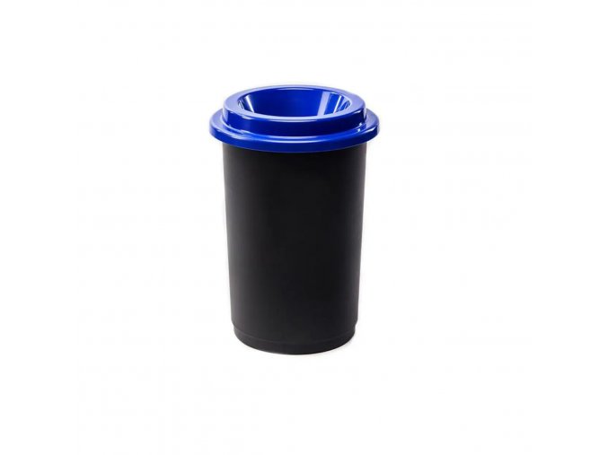 Kulatý plastový koš na tříděný odpad, 50 l, modrá - PLN 7853