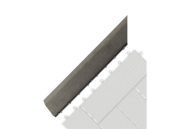 Přechodová lišta G21 Incana pro WPC dlaždice, 38,5 x 7,5 cm rohová (levá)