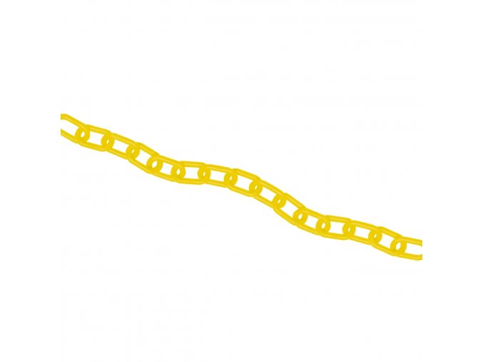 Plastový řetěz, žlutá, Ø 5 mm, délka 25 m - CV 1034