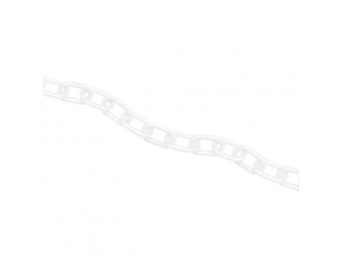 Plastový řetěz, bílá, Ø 6 mm, délka 25 m - CV 1052