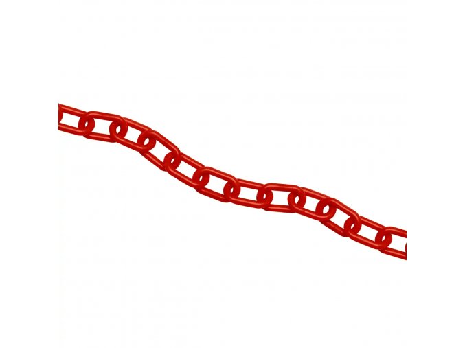 Plastový řetěz, červená, Ø 6 mm, délka 25 m - CV 1053