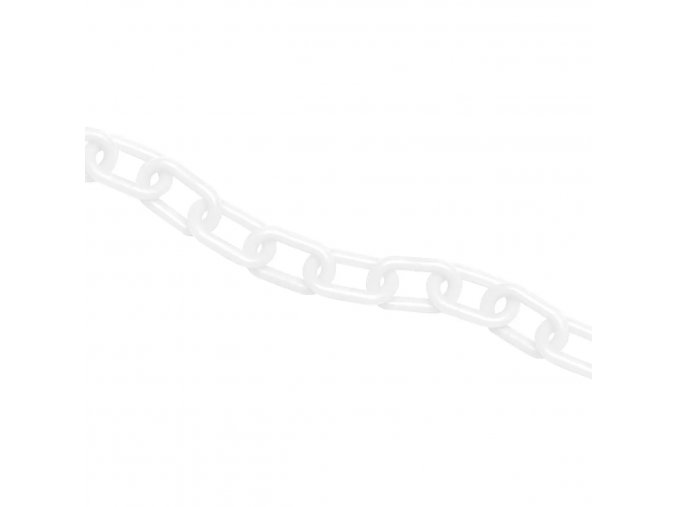 Plastový řetěz, bílá, Ø 7,5 mm, délka 25 m - CV 1062