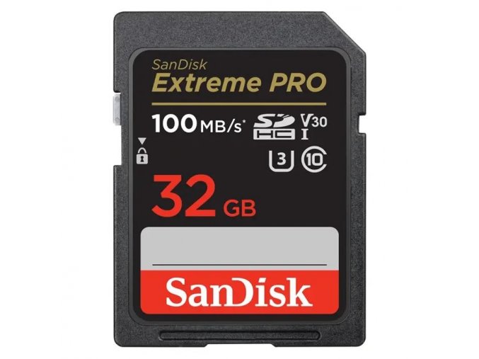 Paměťová karta Sandisk Extreme PRO 32GB SDHC 100MB/s & 90MB/s, UHS-I, Class 10, U3, V30